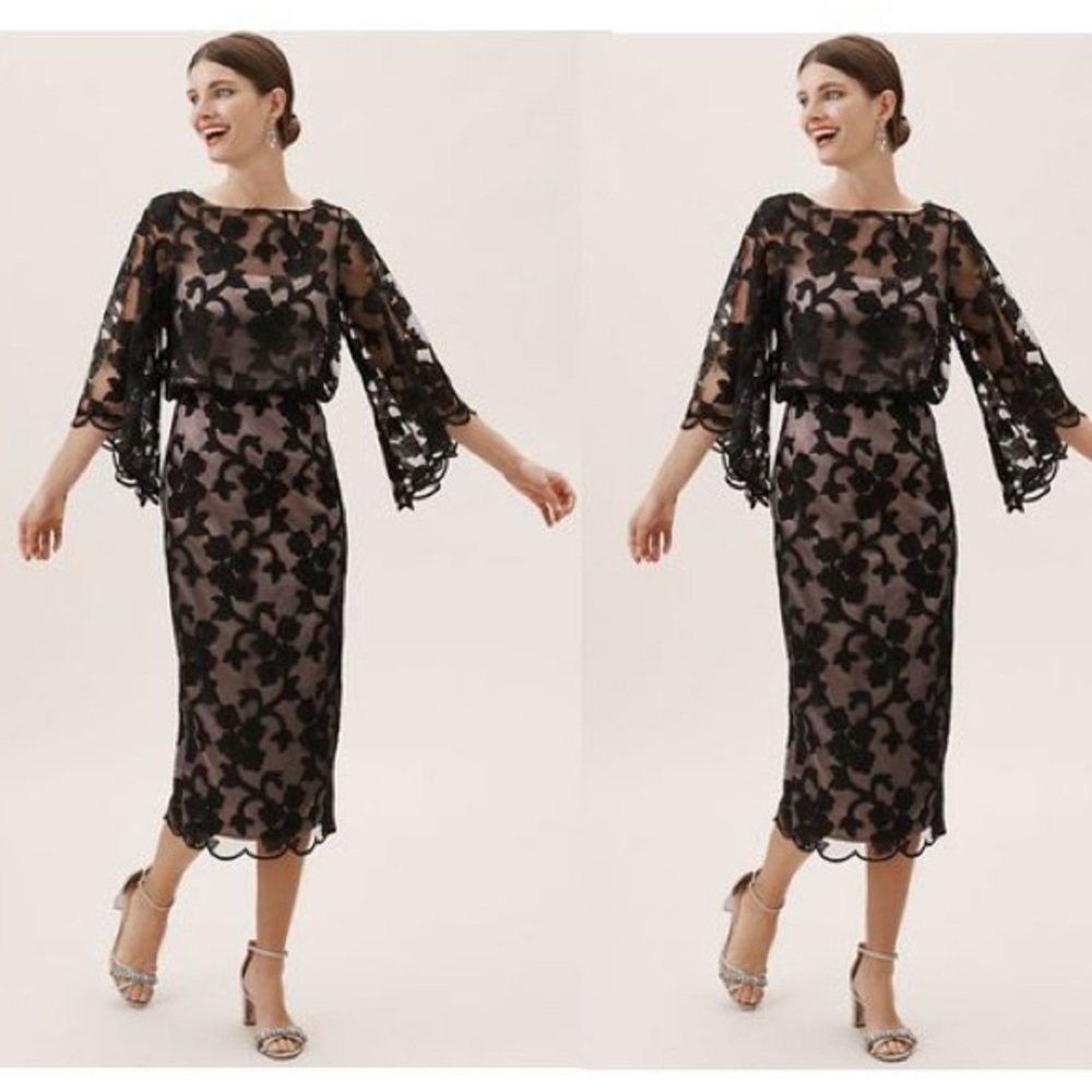 BHLDN x JS Collections Illusion Mesh Bell Sleeve